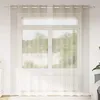 Image de Vidaxl Rideaux Avec Des Rideaux 2 Pcs Couleur Sable Polyester