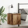 Image de Vidaxl Table De Chevet Murale Vieux Bois 38x34x40 Cm