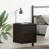 Image de vidaXL Table de chevet murale chÃªne noir 38x34x40 cm