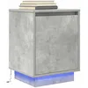 Image de VidaXL Table de chevet avec lumiÃ¨res LED gris bÃ©ton 38x34x50 cm