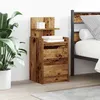 Image de vidaXL Table de chevet avec 2 tiroirs vieux bois 38x34x80 cm