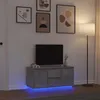 Image de vidaXL Meuble TV avec lumiÃ¨res LED gris bÃ©ton 100x41x50 cm
