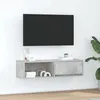 Image de vidaXL Meuble TV gris bÃ©ton 100x31x25,5 cm bois d'ingÃ©nierie