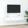 Image de vidaXL Meubles TV 2 pcs blanc 60x31x25,5 cm bois d'ingÃ©nierie
