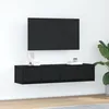Image de vidaXL Meubles TV 2 pcs chÃªne noir 60x31x25,5 cm bois d'ingÃ©nierie