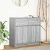 Image de vidaXL Buffet avec tiroir sonoma gris 80x34x76 cm bois d'ingÃ©nierie