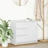 Image de vidaXL Buffet avec tiroir blanc 71x35x65 cm bois d'ingÃ©nierie