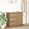 Image de Vidaxl Buffet Avec Tiroir ChÃªne Artisanal 71x35x65 Cm Bois IngÃ©nierie