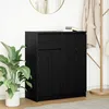 Image de vidaXL Buffet avec tiroir chÃªne noir 71x35x84 cm bois d'ingÃ©nierie