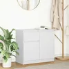 Image de vidaXL Buffet avec tiroir blanc 71x35x65 cm bois d'ingÃ©nierie