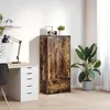 Image de vidaXL Armoire avec tiroir chÃªne fumÃ© 55,5x34x119,5 cm bois ingÃ©nierie