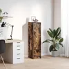 Image de vidaXL Buffet haut chÃªne fumÃ© 29,5x34x119,5 cm bois d'ingÃ©nierie