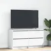 Image de vidaXL Meuble TV blanc 100x35x54 cm bois d'ingÃ©nierie