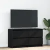 Image de vidaXL Meuble TV noir 100x35x54 cm bois d'ingÃ©nierie