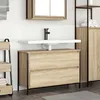 Image de Vidaxl Meuble Salle De Bain Lavabo Tiroirs ChÃªne Sonoma 90x34,5x60 Cm