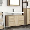 Image de Vidaxl Meuble Sous-Vasque Avec Tiroirs ChÃªne Sonoma 90x34,5x60 Cm