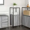 Image de vidaXL Meuble de salle de bain avec Ã©tagÃ¨res sonoma gris 36x35x95 cm