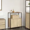 Image de Vidaxl Meuble De Salle De Bain Et ÃtagÃ¨res ChÃªne Sonoma 76,5x35x95 Cm