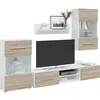 Image de vidaXL Meubles TV avec lumiÃ¨re LED 5pcs chÃªne sonoma bois d'ingÃ©nierie