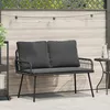 Image de Banc De Jardin Vidaxl Noir 114x64x78 Cm Poly Rattan