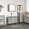 Image de Ensemble de meubles de salle de bain 2 piÃ¨ces vidaXL gris Sonoma en bois d'ingÃ©nierie