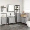 Image de Ensemble de meubles de salle de bain 5 piÃ¨ces vidaXL Gris Sonoma en bois d'ingÃ©nierie