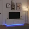 Image de vidaXL Meuble TV avec lumiÃ¨res LED blanc 160,5x41x50 cm