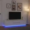 Image de vidaXL Meuble TV avec lumiÃ¨res LED blanc 193,5x41x50 cm