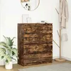 Image de vidaXL Buffet chÃªne fumÃ© 80x35x99 cm bois d'ingÃ©nierie