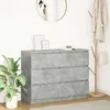 Image de vidaXL Buffet Gris bÃ©ton 100x35x76 cm Bois d'ingÃ©nierie