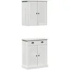 Image de vidaXL Ensemble de mobilier de salle de bain avec tiroir avec Ã©tagÃ¨re 2 pcs Marron