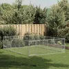 Image de Vidaxl Chenil D'extÃ©rieur Pour Chiens Porte 3x4x1 M Acier GalvanisÃ©