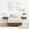 Image de vidaXL Cadre de lit sans matelas chÃªne marron 90x200cm bois ingÃ©nierie