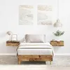 Image de vidaXL Cadre de lit sans matelas vieux bois 90x200 cm bois ingÃ©nierie