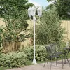 Image de Lampadaire De Jardin Vidaxl 3 Lampes E27 Blanc 220 Cm Aluminium