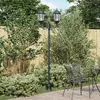 Image de Lampadaire De Jardin Vidaxl Ã 2 Lampes E27 Vert 220 Cm En Aluminium