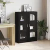 Image de Vidaxl BibliothÃ¨que ChÃªne Noir 82,5x30,5x115 Cm Bois D'ingÃ©nierie