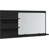 Image de vidaXL Armoire de salle de bain avec miroir en chÃªne noir 90 x 11 x 45 cm Bois d'ingÃ©nierie