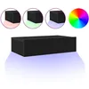 Image de vidaXL Meubles TV avec Ã©clairage LED 2 piÃ¨ces ChÃªne noir 60 x 35 x 15,5 cm