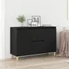 Image de Buffet vidaXL Noir ChÃªne 101x35x60 cm Bois reconstituÃ©