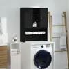 Image de vidaXL Meuble pour machine Ã  laver chÃªne noir 70,5x25,5x90 cm