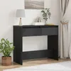 Image de vidaXL Table console chÃªne noir 89x41x76,5 cm bois d'ingÃ©nierie