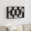 Image de ÃtagÃ¨re murale vidaXL - ChÃªne noir, 85 x 16 x 52,5 cm, FabriquÃ© en bois d'ingÃ©nierie