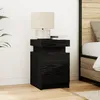 Image de Table de chevet vidaXL avec lumiÃ¨res LED ChÃªne Noir 35x39x55 cm