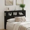 Image de TÃªte de lit LED vidaXL ChÃªne Noir 140x18,5x40 cm Bois d'ingÃ©nierie