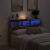 Image de Vidaxl Armoire TÃªte De Lit Avec Led Vieux Bois 160x17x102 Cm