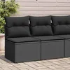 Image de Vidaxl Salon De Jardin Avec Coussins 2 Pcs Noir RÃ©sine TressÃ©e Acacia