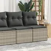 Image de Vidaxl Salon De Jardin 2 Pcs Avec Coussins Gris Clair Polyrotin Acacia
