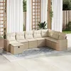 Image de Vidaxl Salon De Jardin Avec Coussins 8 Pcs Beige RÃ©sine TressÃ©e