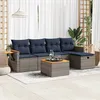 Image de Vidaxl Salon De Jardin 6 Pcs Avec Coussins Gris RÃ©sine TressÃ©e
